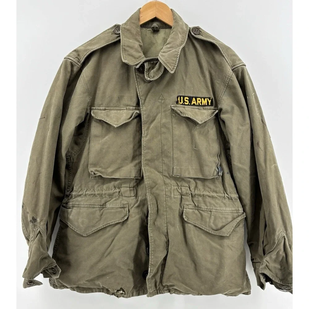 Vintage US Army M-1943 M43 Field Jacket WWII Military Original Coat Size 36